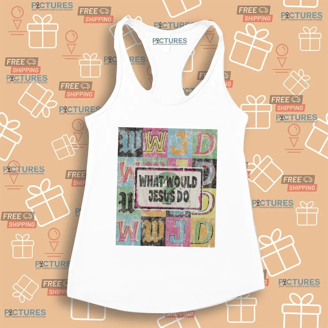 Wwjd What Would Jesus Do Colorful Christian T Shirt