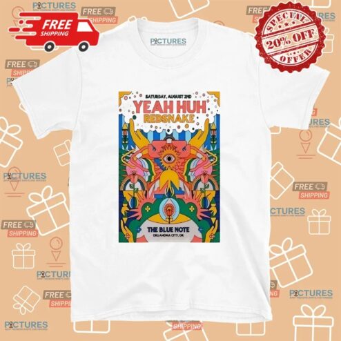 Yeah Huh Red Snake Live The Blue Note In Okc 2025 Poster T Shirt