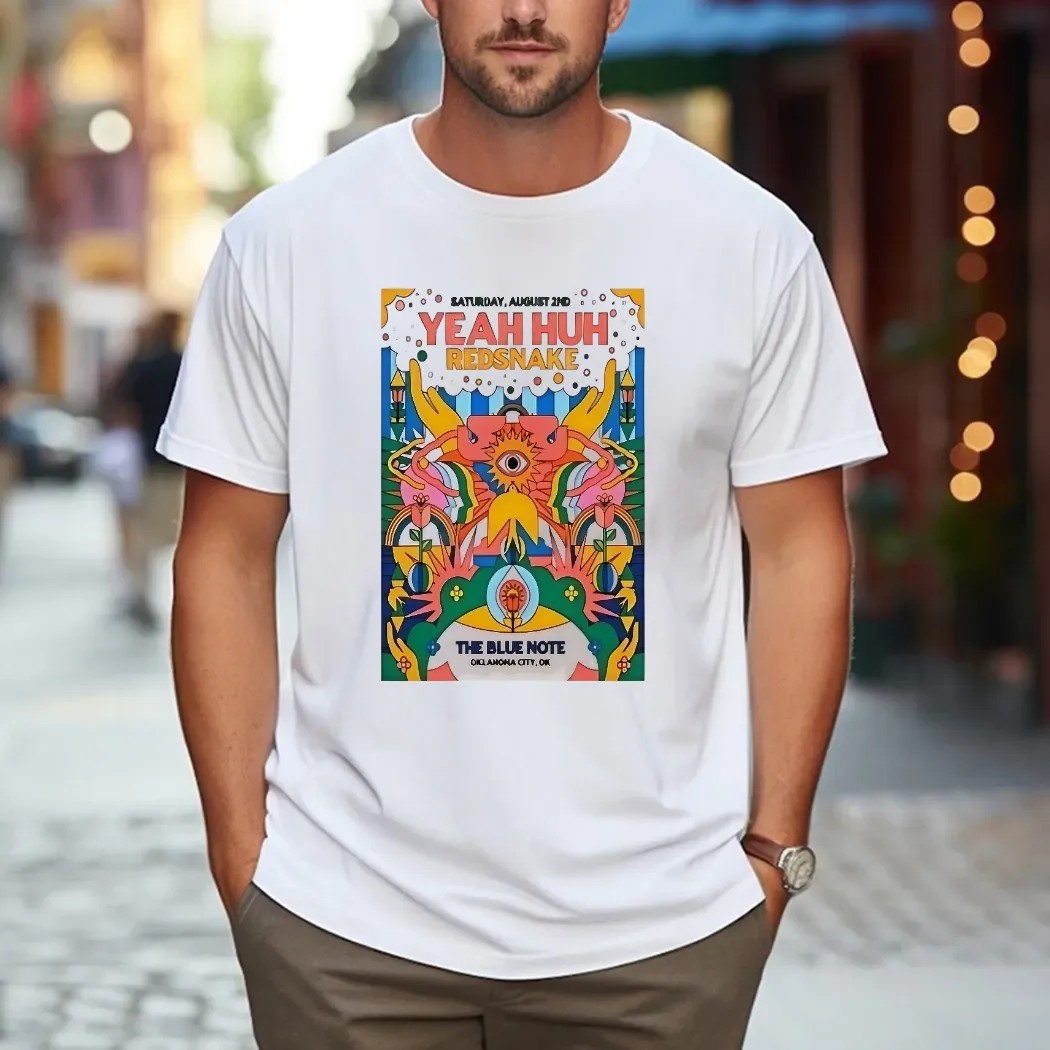 Yeah Huh Red Snake Live The Blue Note In Okc 2025 Poster T Shirt
