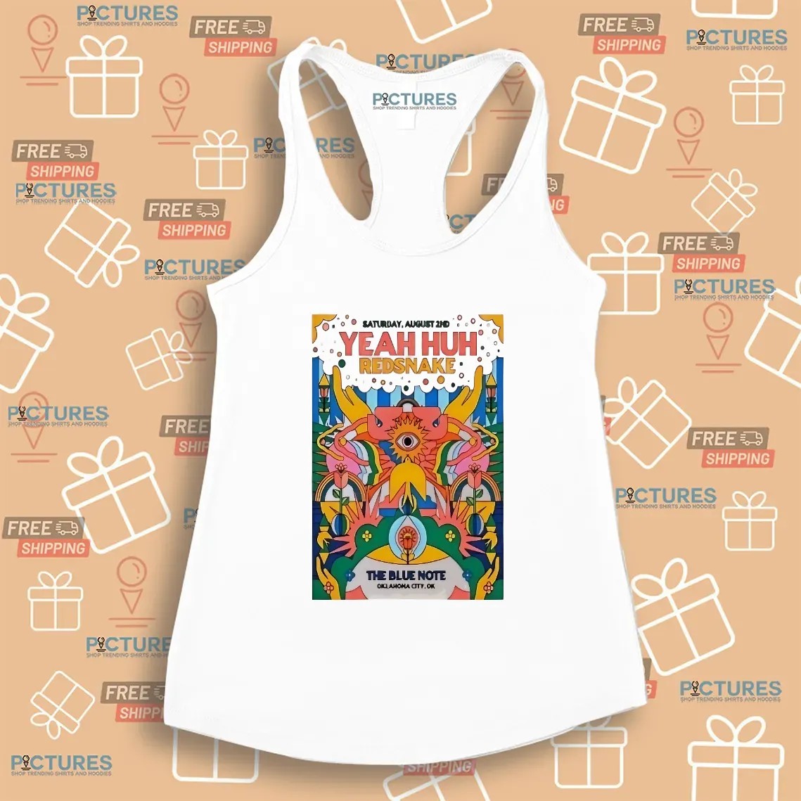 Yeah Huh Red Snake Live The Blue Note In Okc 2025 Poster T Shirt