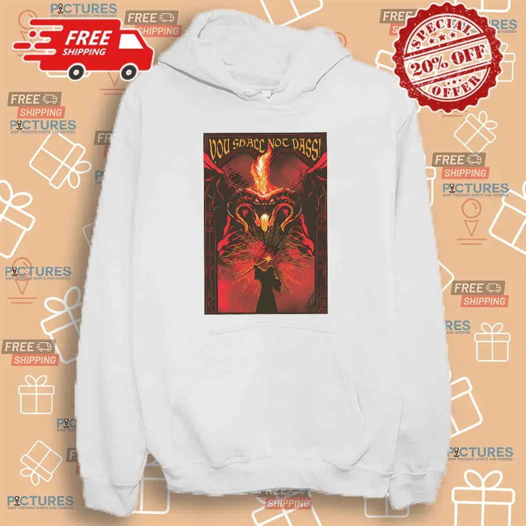 You Shall Not Pass Fire And Shadow Clash LOTR T Shirt