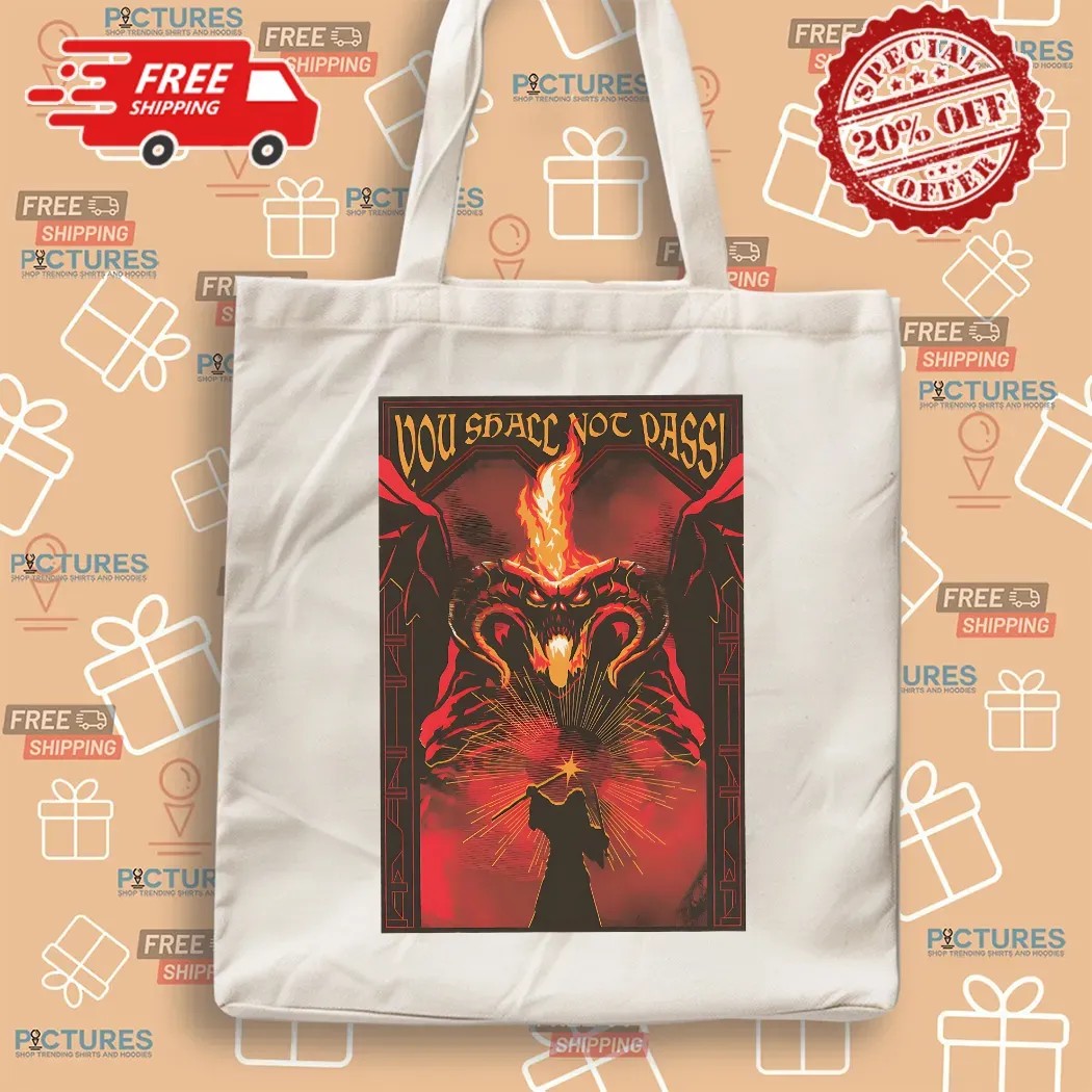 You Shall Not Pass Fire And Shadow Clash LOTR T Shirt