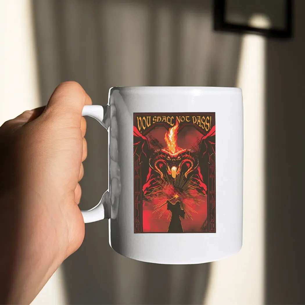 You Shall Not Pass Fire And Shadow Clash LOTR T Shirt