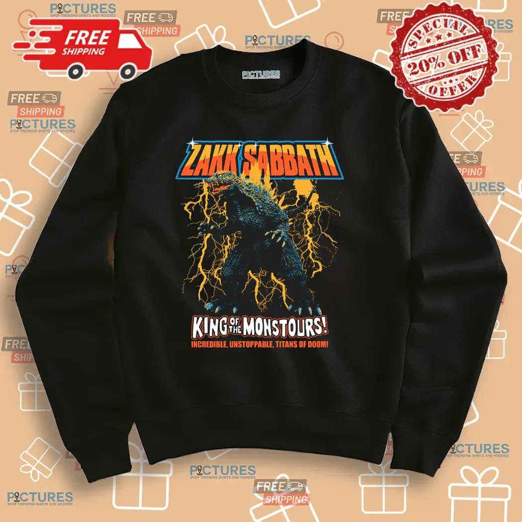 Zakk Sabbath King Of Monstours Schedule Tour Incredible Unstoppable Titans Of Doom T Shirt
