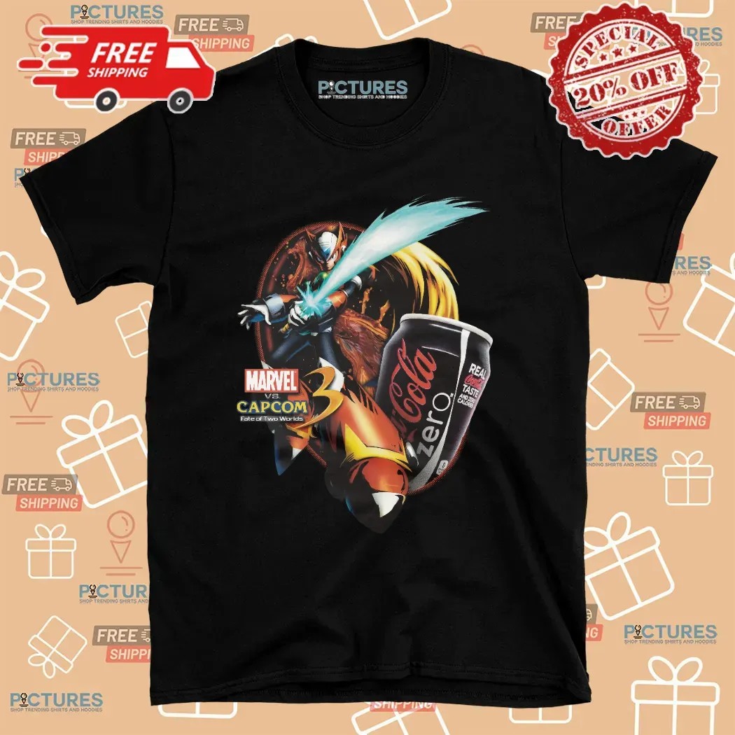 Zero Marvel Vs Capcom 3 Fate Of Two Worlds Coca Cola Zero Mashup T Shirt