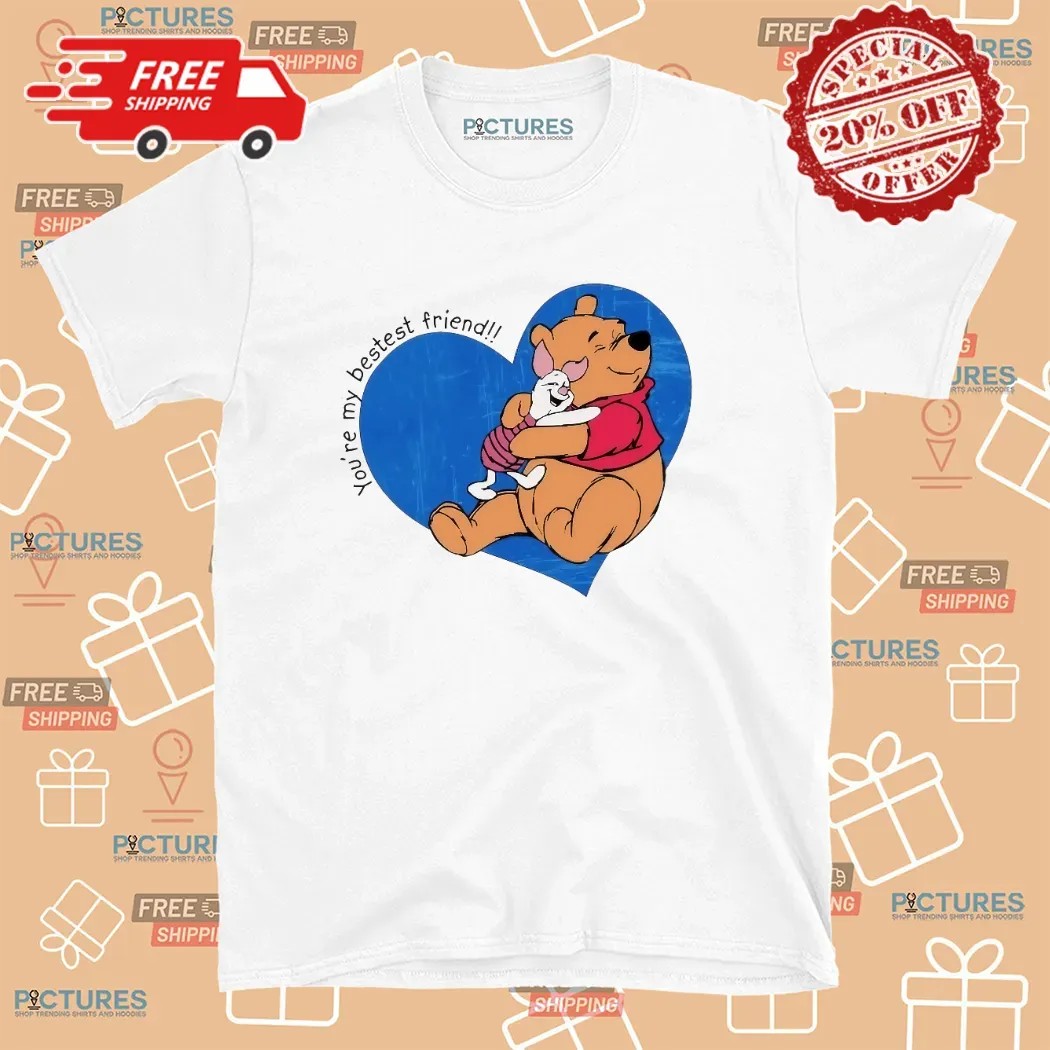 Aaron Judge Wearing Winnie The Pooh Bear And Piglet You're My Bestest Friend Heart T Shirt