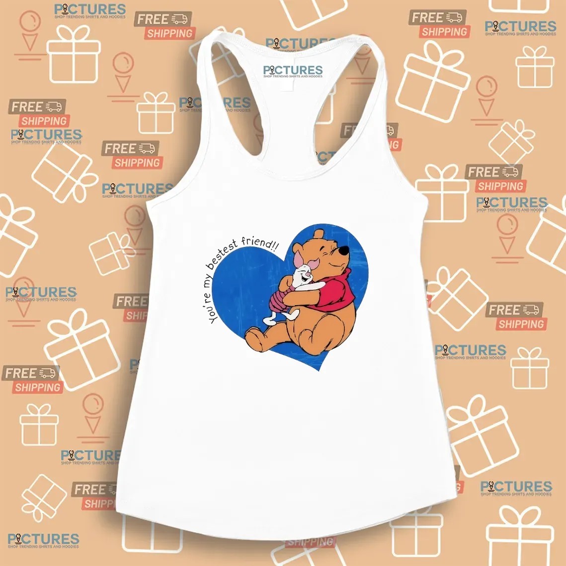 Aaron Judge Wearing Winnie The Pooh Bear And Piglet You're My Bestest Friend Heart T Shirt