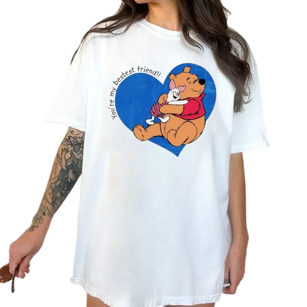 Aaron Judge Wearing Winnie The Pooh Bear And Piglet You're My Bestest Friend Heart T Shirt