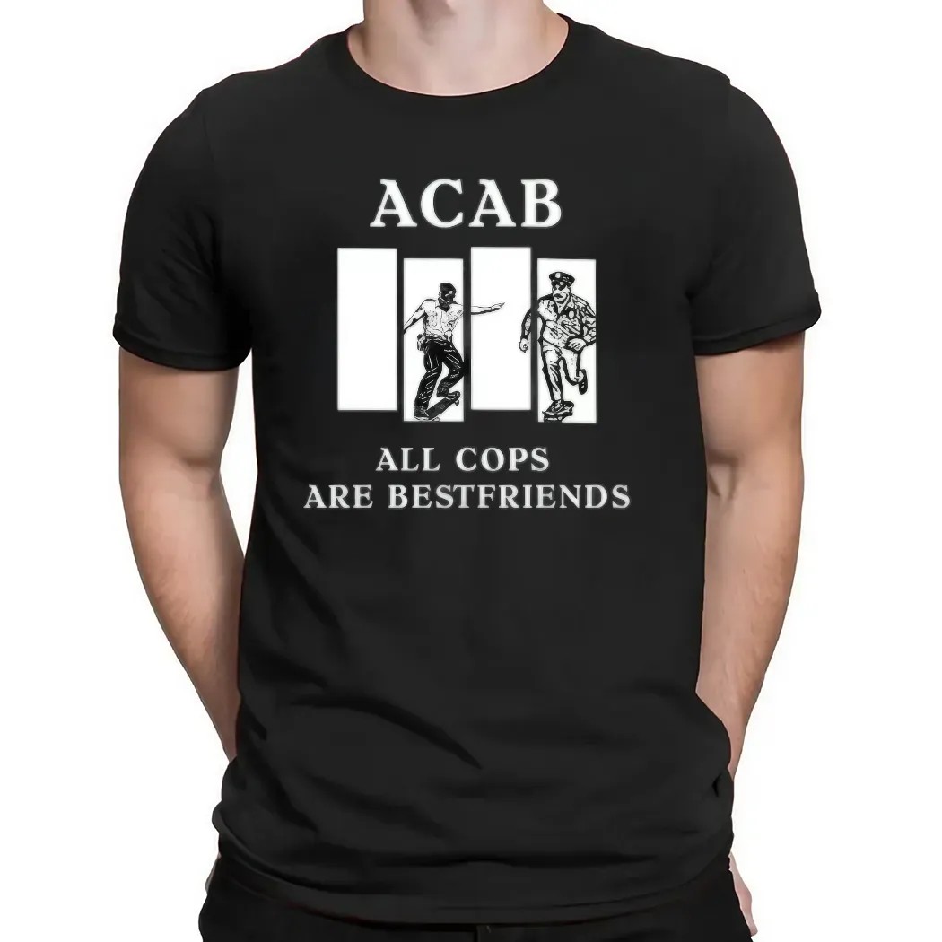 Acab All Cops Are Best Friend Black Flag Police Story Parody T Shirt