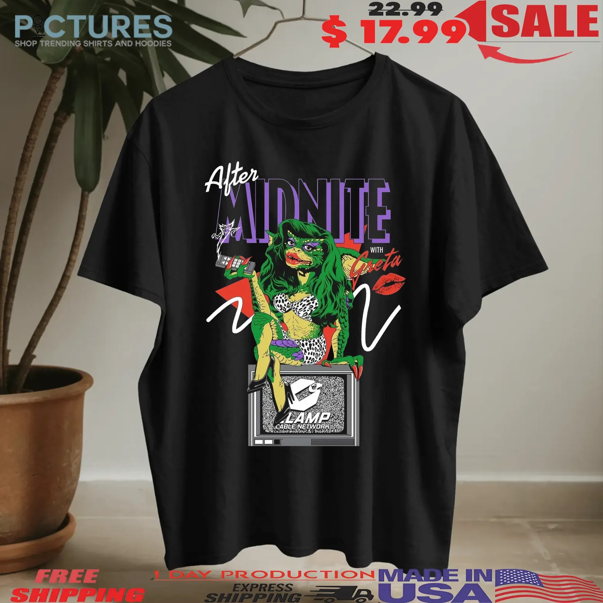 After Midnight With Greta Graphic T Shirt