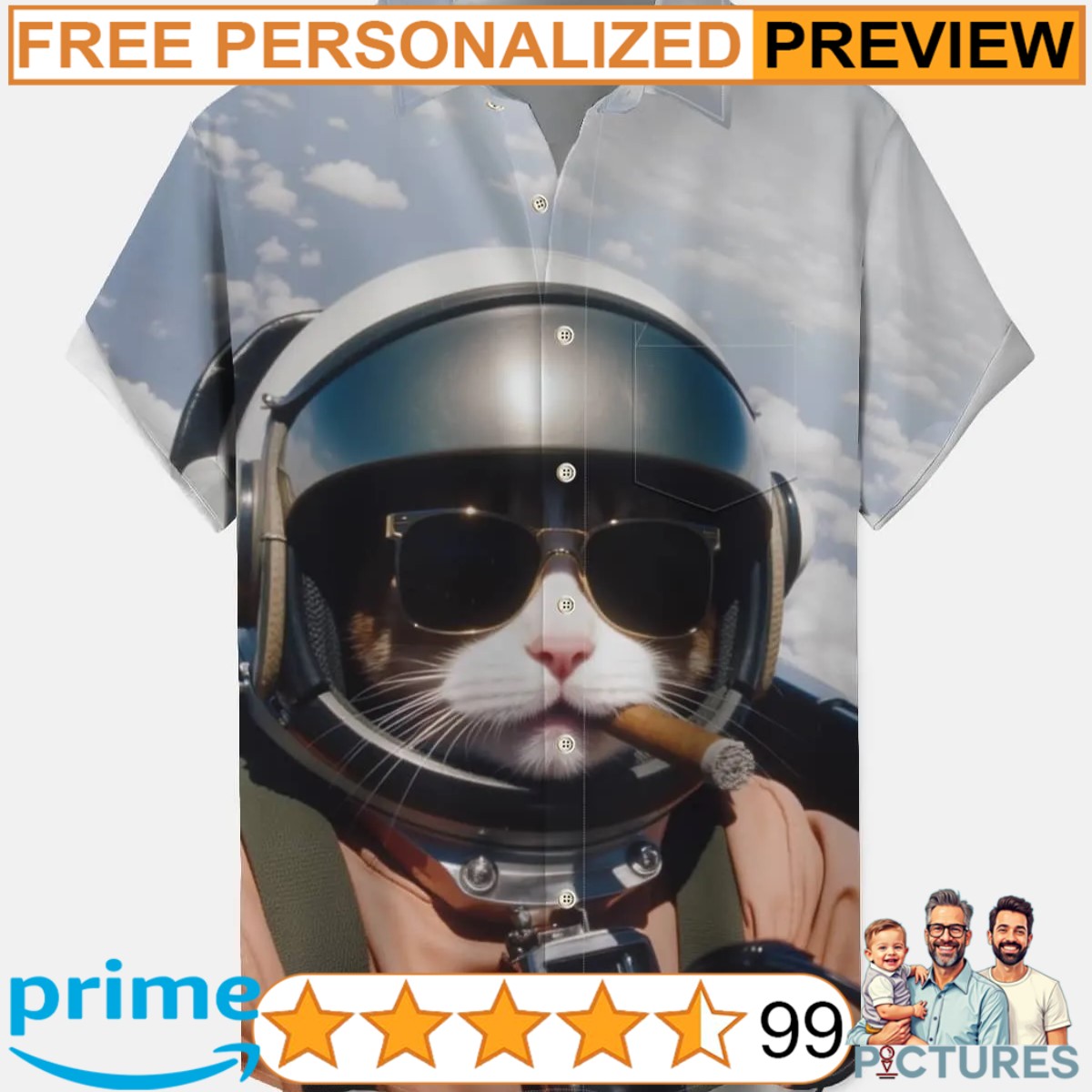 Air Force Smoking Cat Pilot Meme 3D All Over Print Shirt