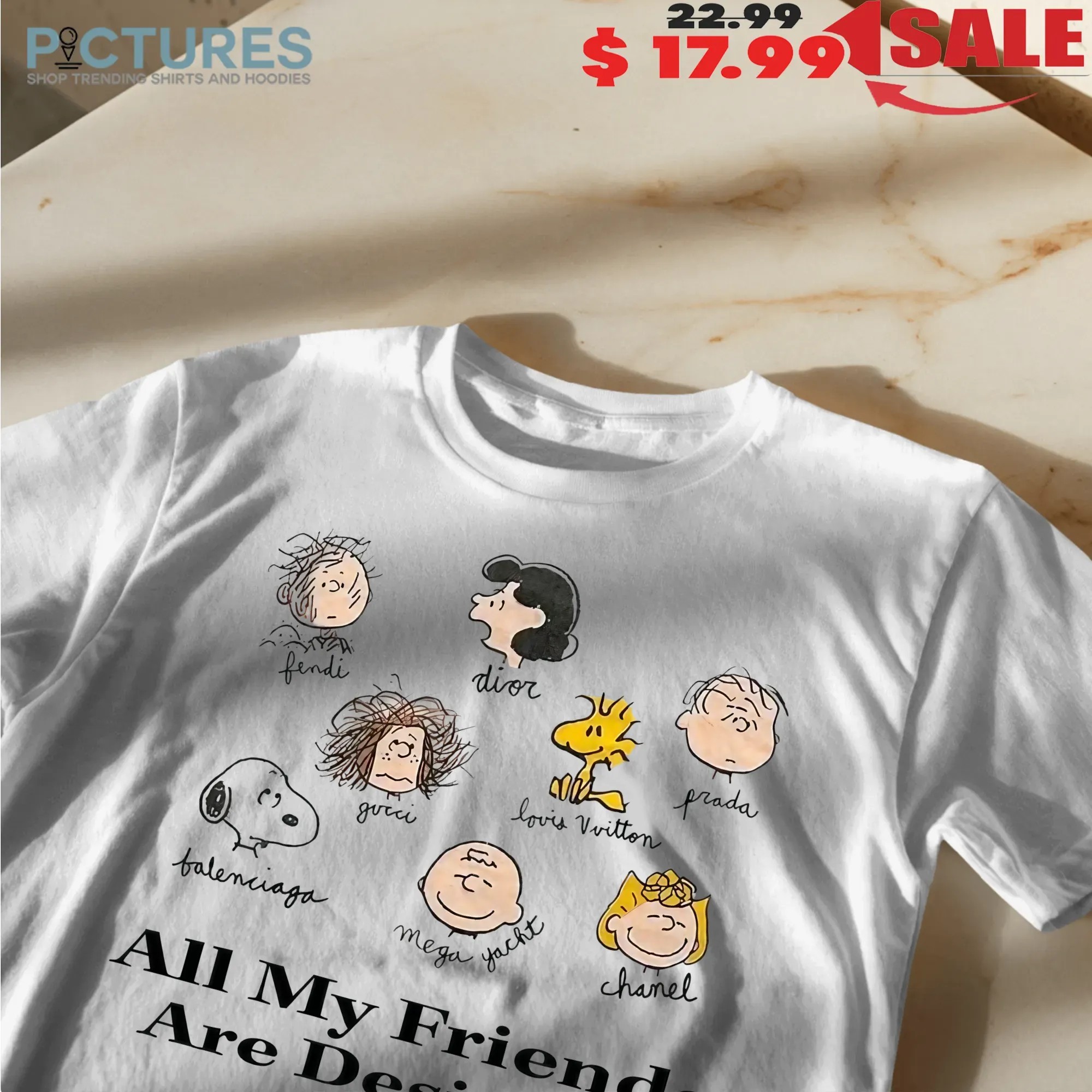 All My Friends Are Designers Snoopy Charlie Brown And Friends T Shirt