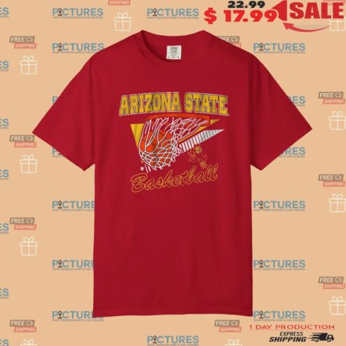 Arizona State Basketball Retro Swish T Shirt