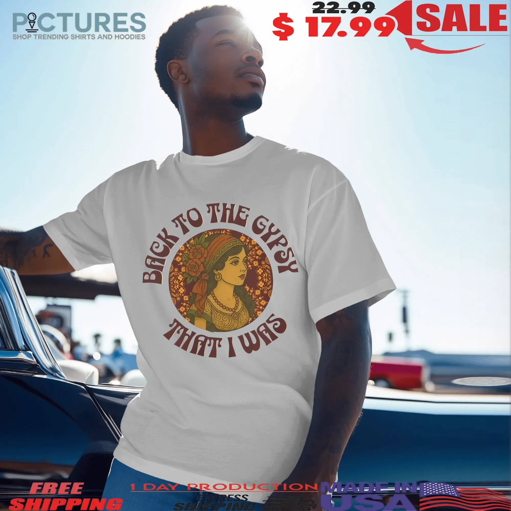 Back To The Gypsy That I Was Lyrics Vintage Boho T Shirt