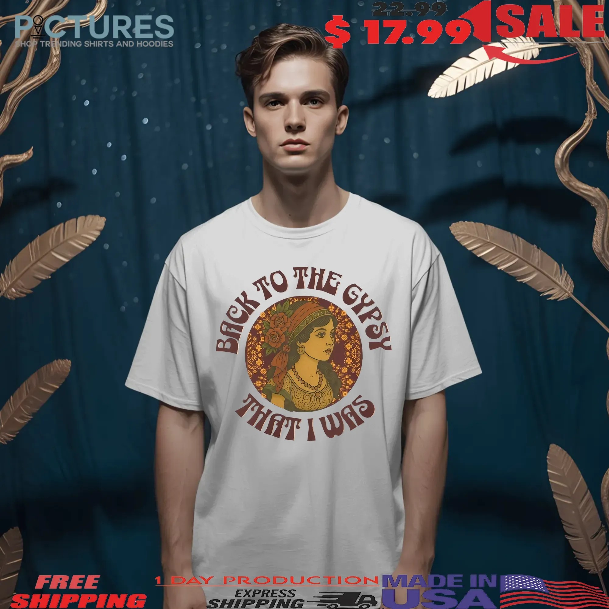 Back To The Gypsy That I Was Lyrics Vintage Boho T Shirt