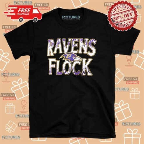 Baltimore Ravens Football Ravens Flock T Shirt