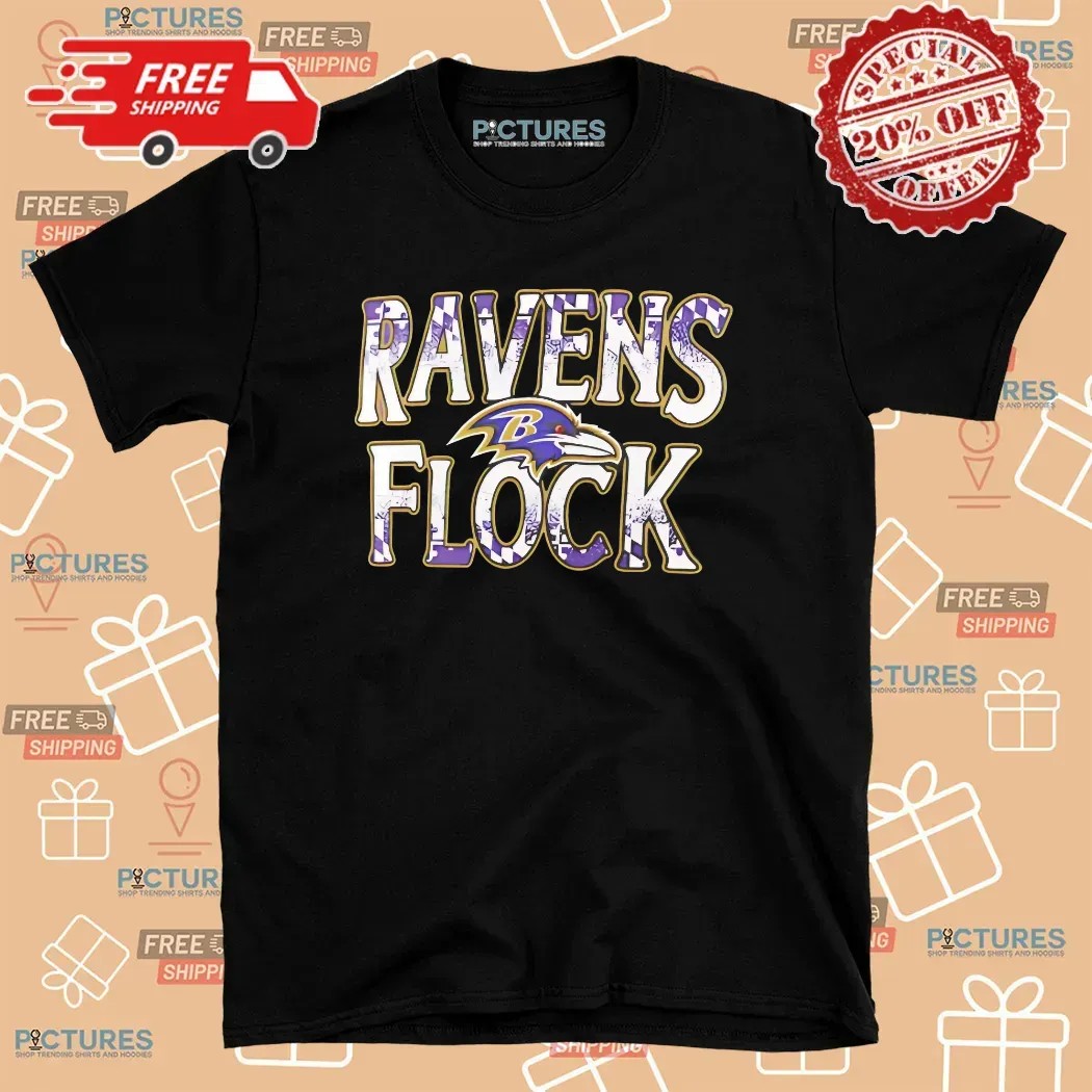 Baltimore Ravens Football Ravens Flock T Shirt