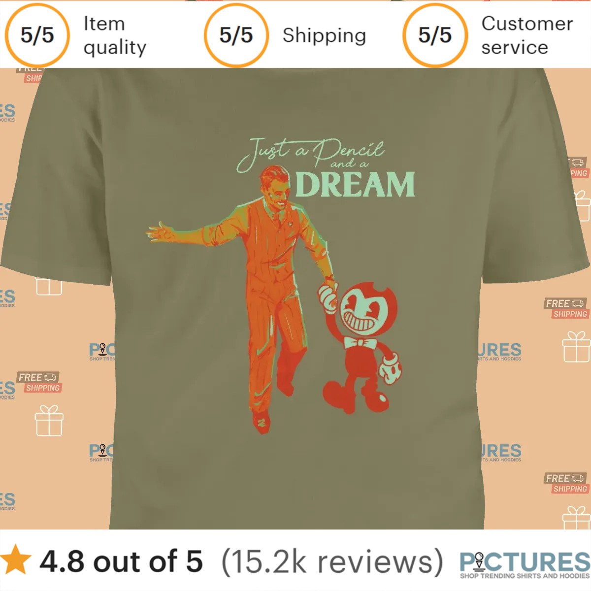 Bendy Just a Pencil and a Dream T Shirt