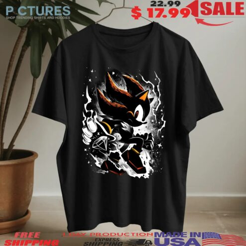 Black Hedgehog Graphic T Shirt