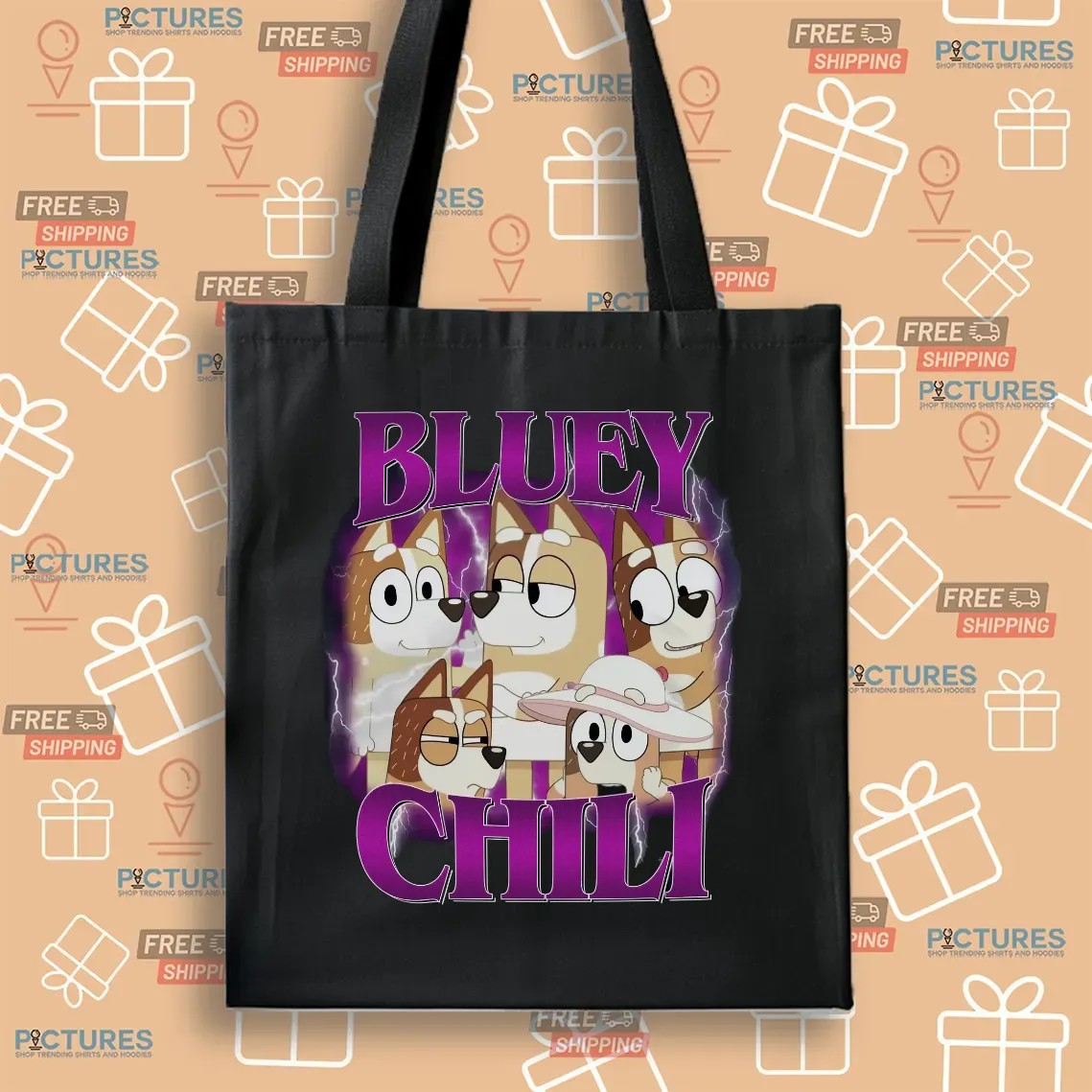 Bluey Chilli Vintage Bootleg T Shirt