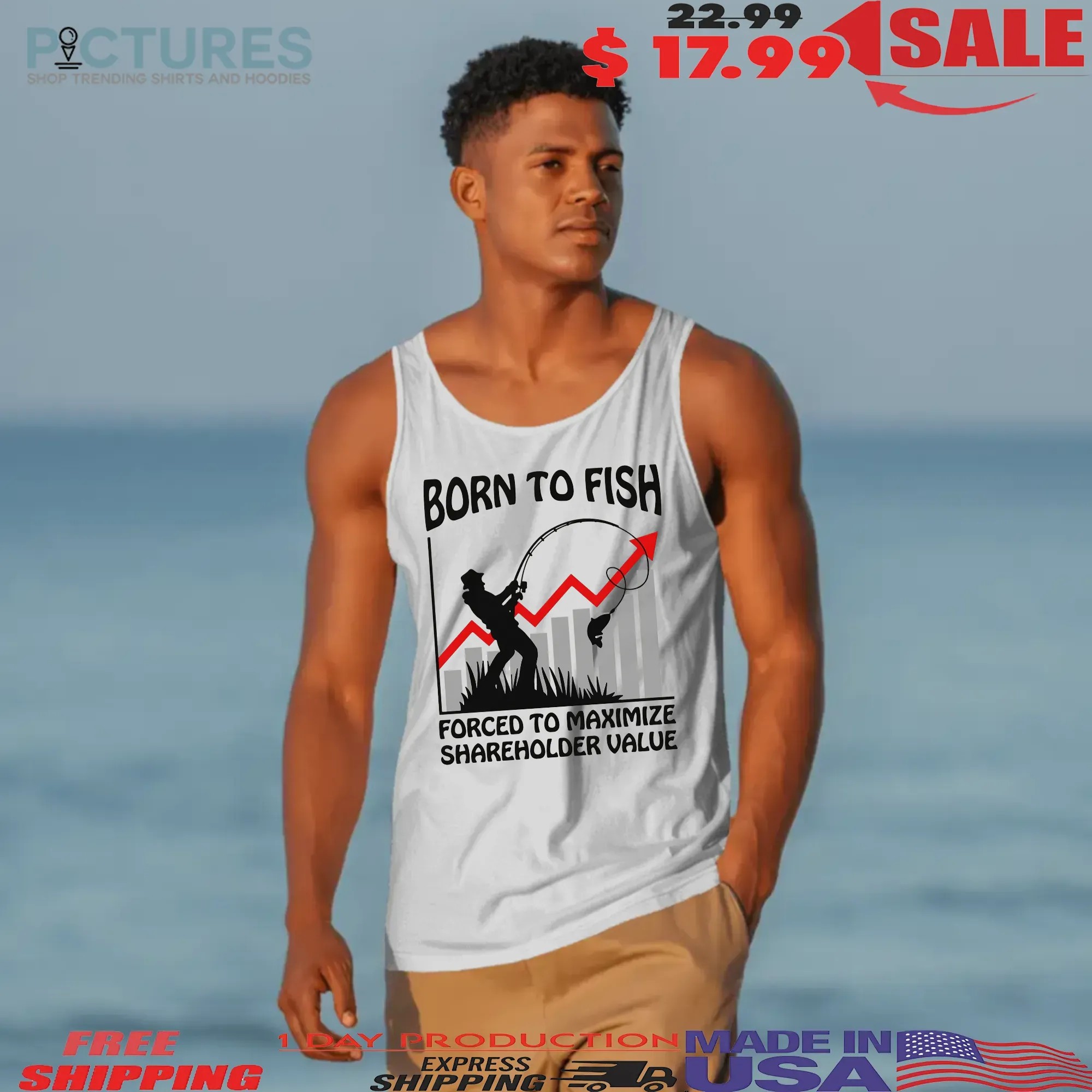 Born To Fish Forced To Maximize Shareholder Value Meme T Shirt