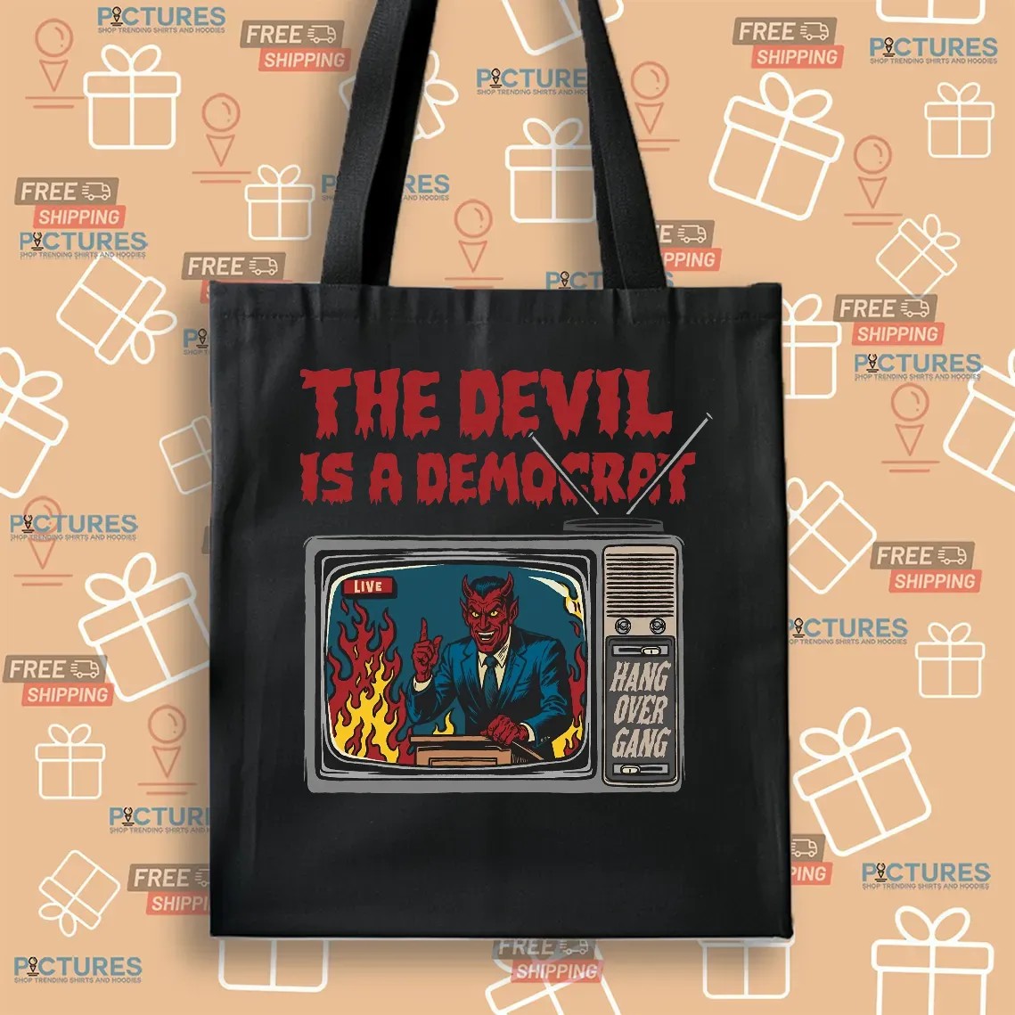 Breaking News On TV The Devil Is A DemoCrat T Shirt