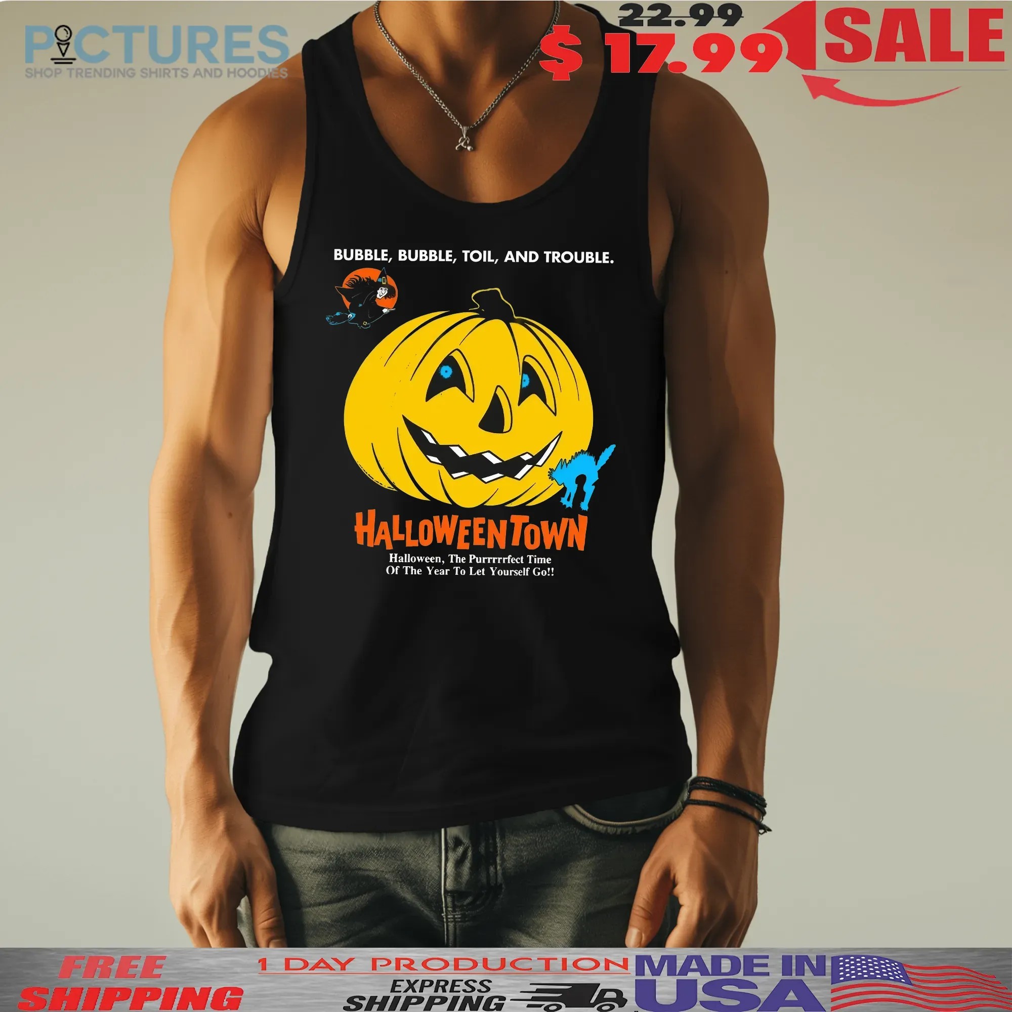 Bubble Bubble Toil And Trouble The Perfect Time Of The Year To Let Yourself Go Halloweentown Pumpkin T Shirt