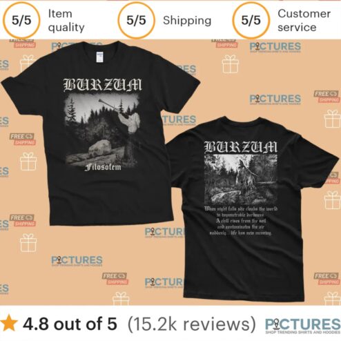 Burzum Filosofem Dunkelheit Lyrics When Night Falls She Cloaks The World In Impenetrable Darkness T Shirt
