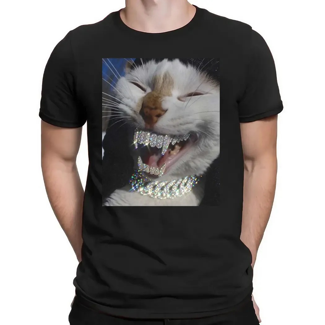 Cat Iced Out Bling Teeth Kitten Meme T Shirt Cat Iced Out Bling Teeth Kitten Meme T Shirt