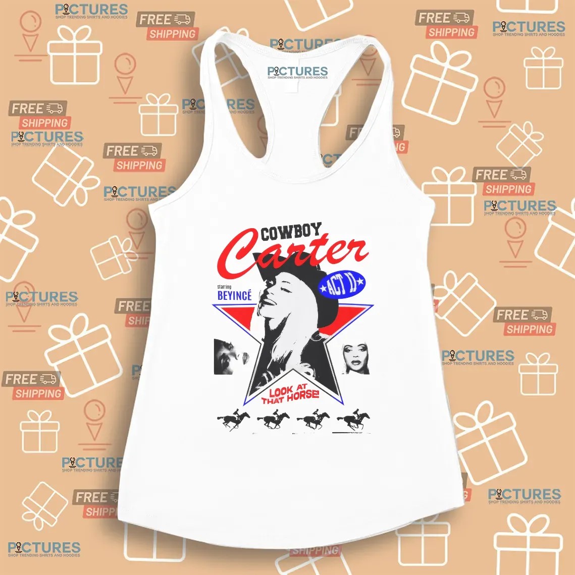 Cowboy Carter Starring At Beyince Look At That Horse T Shirt