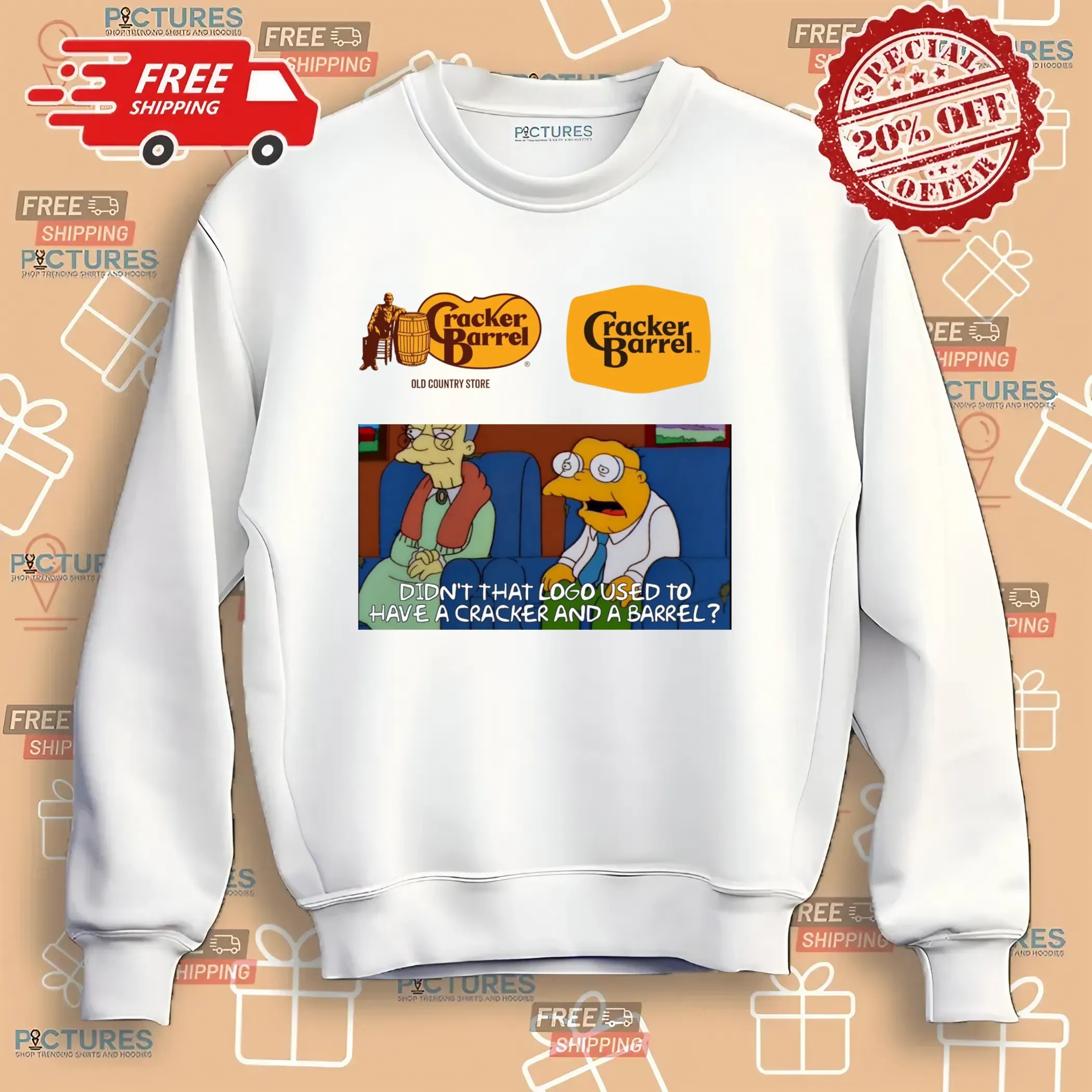 Cracker Barrel Logo Rebranding Didn't That Logo Used To Have A Cracker And A Barrel Simpson Meme T Shirt Cracker Barrel Logo Rebranding Didn't That Logo Used To Have A Cracker And A Barrel Simpson Meme T Shirt