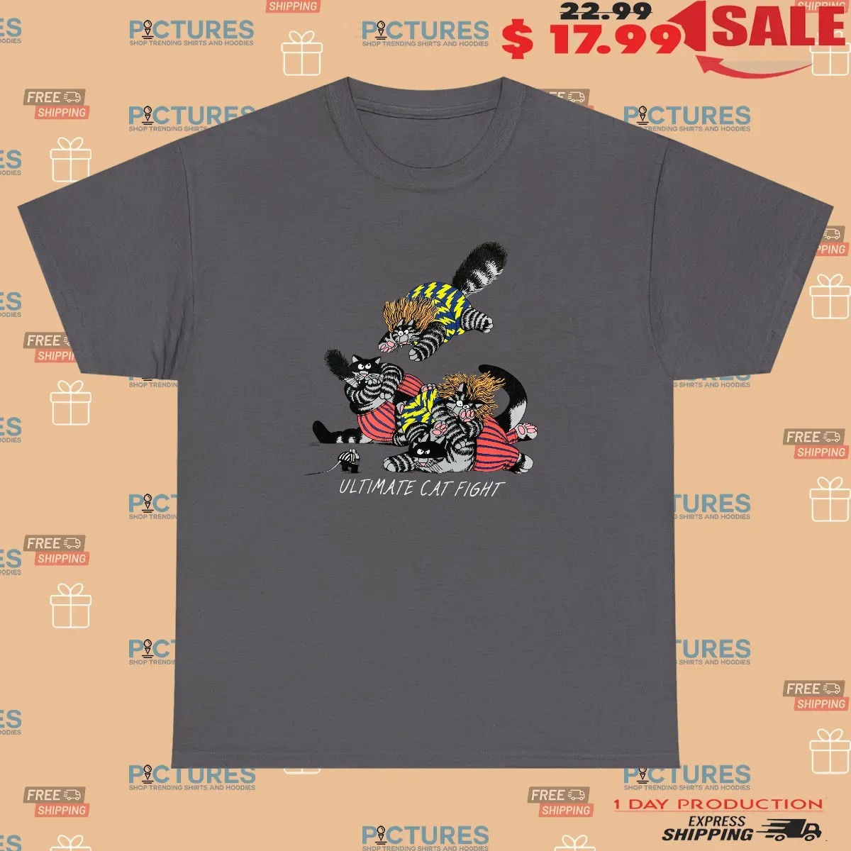 Crazy Shirt B Kliban Ultimate Cat Fight Hawaii Vintage T Shirt