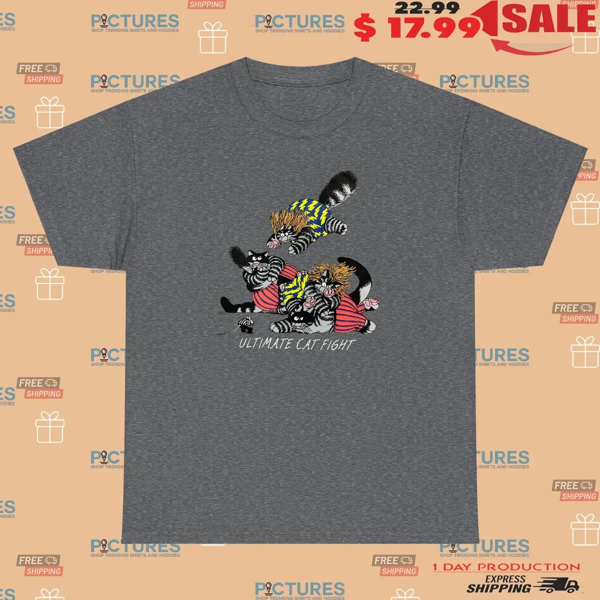 Crazy Shirt B Kliban Ultimate Cat Fight Hawaii Vintage T Shirt