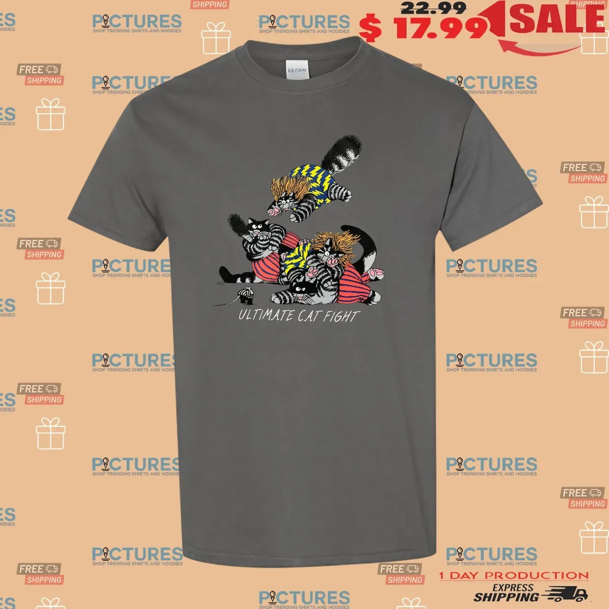 Crazy Shirt B Kliban Ultimate Cat Fight Hawaii Vintage T Shirt