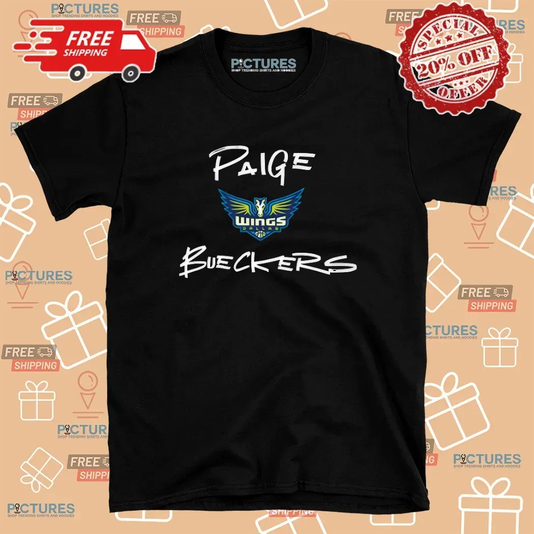 Dallas Wings Paige Bueckers round21 Black 2025 WNBA Draft Name Number T Shirt