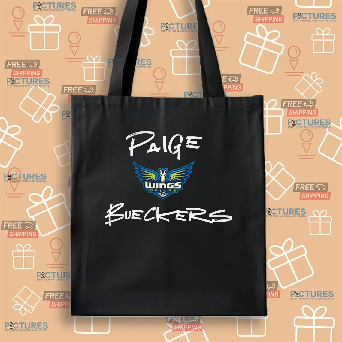 Dallas Wings Paige Bueckers round21 Black 2025 WNBA Draft Name Number T Shirt