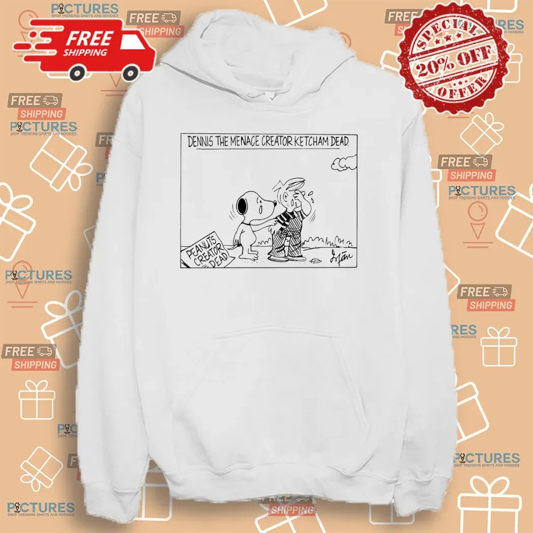Dennis The Menace Creator Ketcham Dead Snoopy Peanuts T Shirt