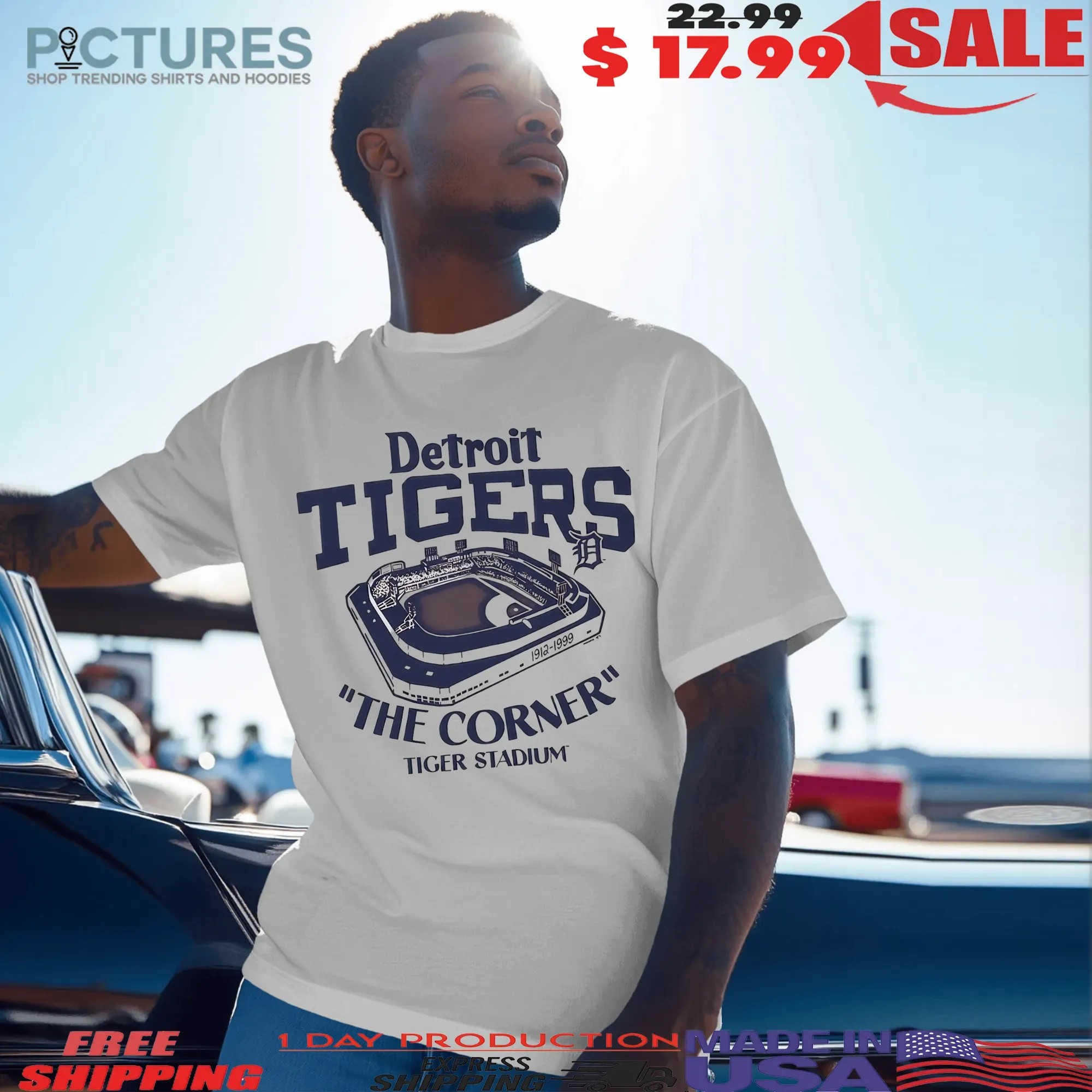 Detroit Tigers The Corner Tiger Stadium 1912 1999 T Shirt