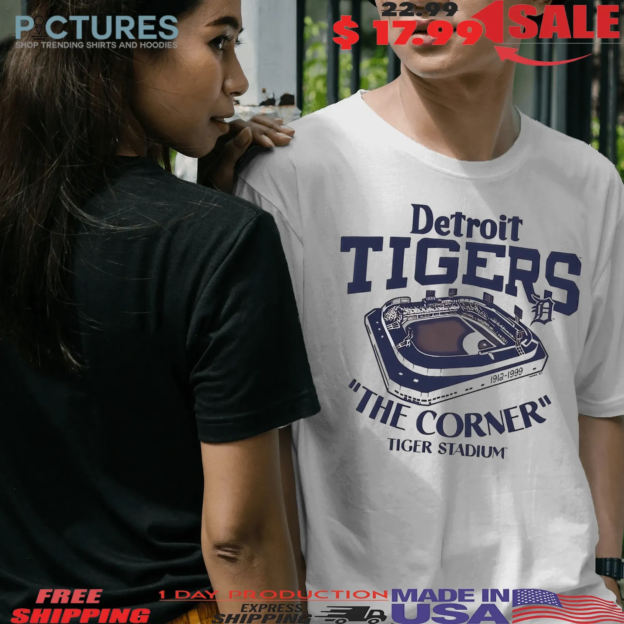Detroit Tigers The Corner Tiger Stadium 1912 1999 T Shirt
