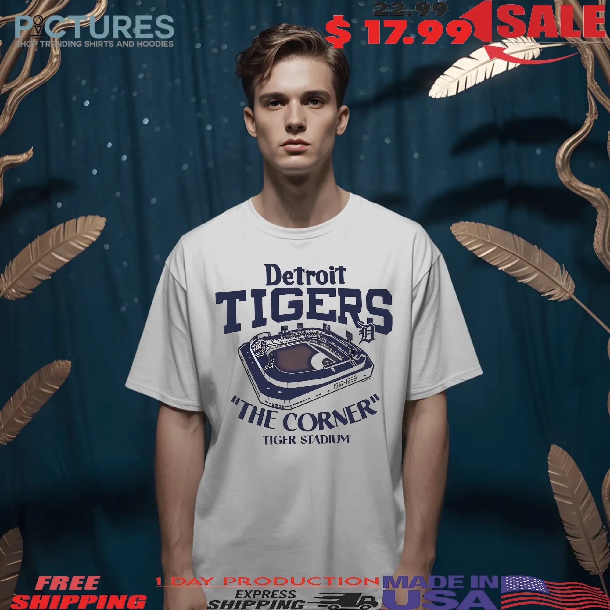 Detroit Tigers The Corner Tiger Stadium 1912 1999 T Shirt