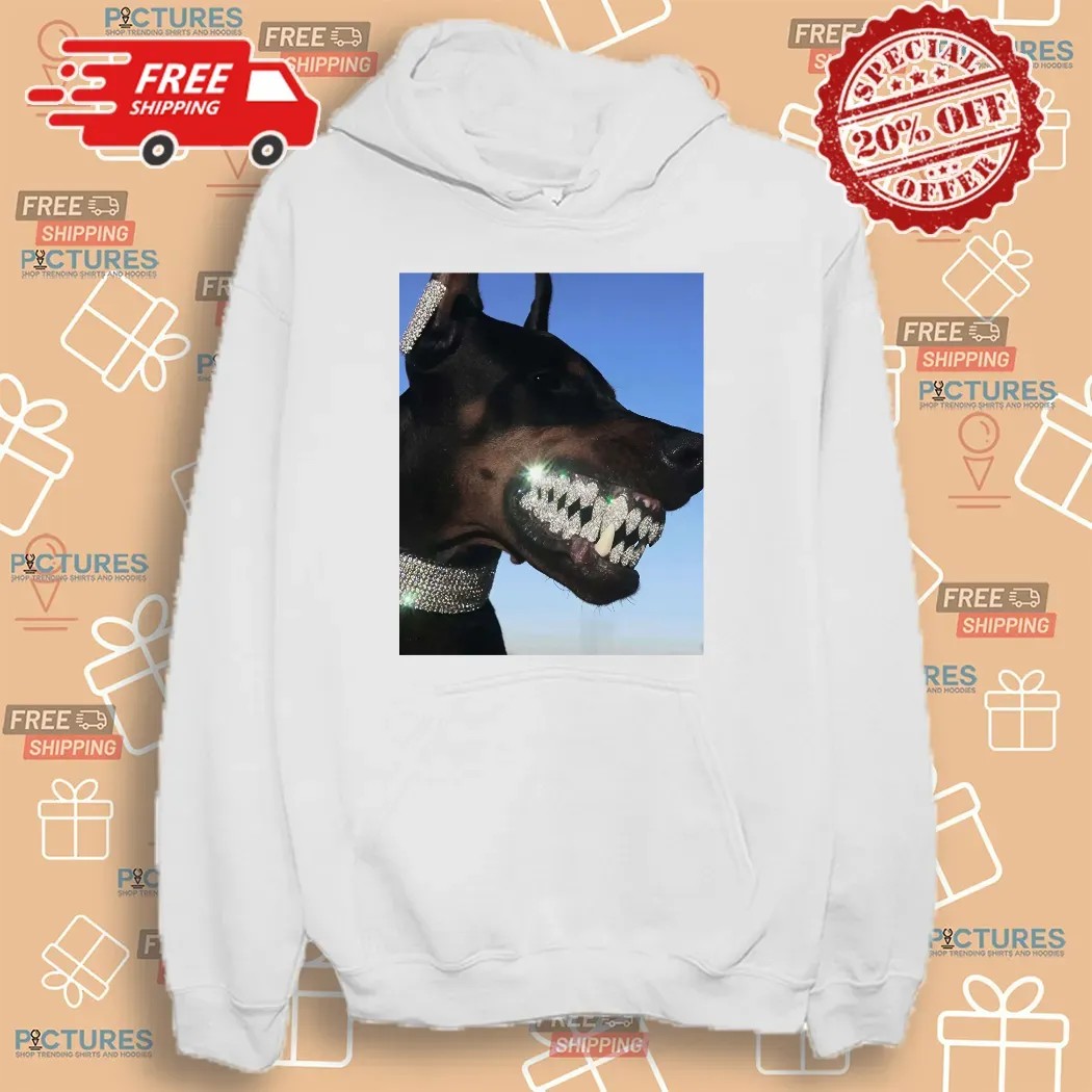 Doberman Iced Out Bling Dog Teeth Meme T Shirt Doberman Iced Out Bling Dog Teeth Meme T Shirt