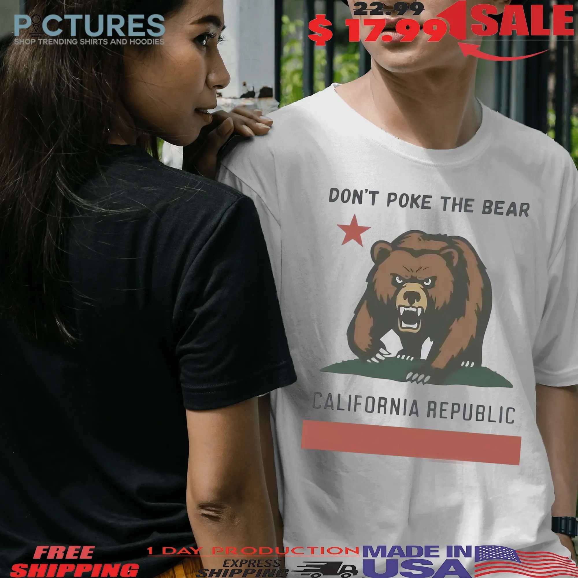 Don't Poke the Bear California Republic 2025 T Shirt Don't Poke the Bear California Republic 2025 T Shirt