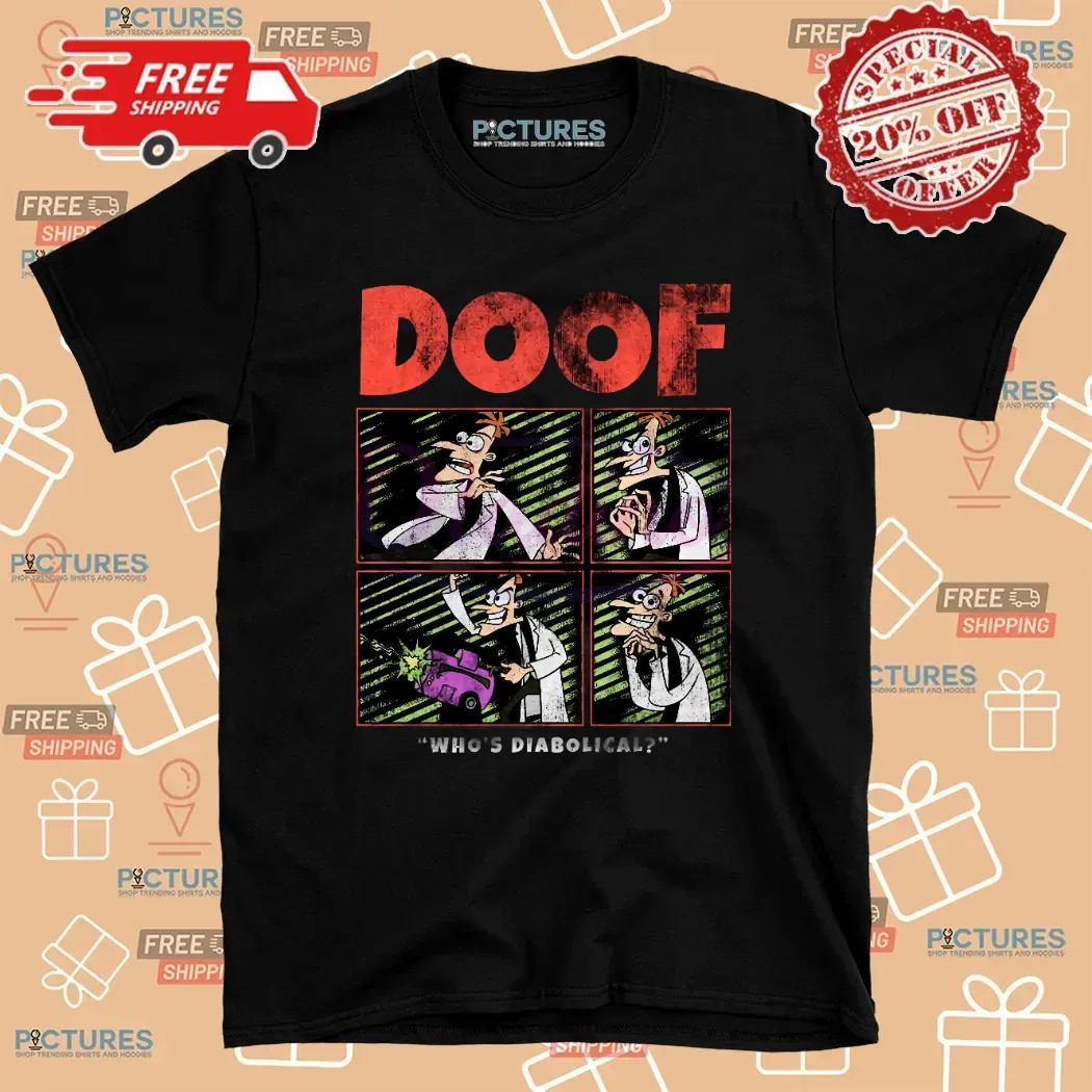 Doofenshmirtz Whos Diabolical Comic Panel Phineas And Ferb Graphic T Shirt