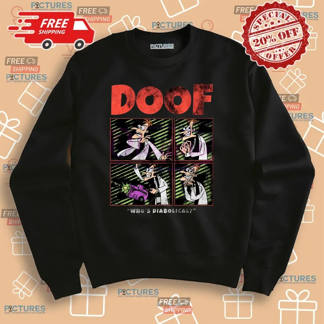 Doofenshmirtz Whos Diabolical Comic Panel Phineas And Ferb Graphic T Shirt