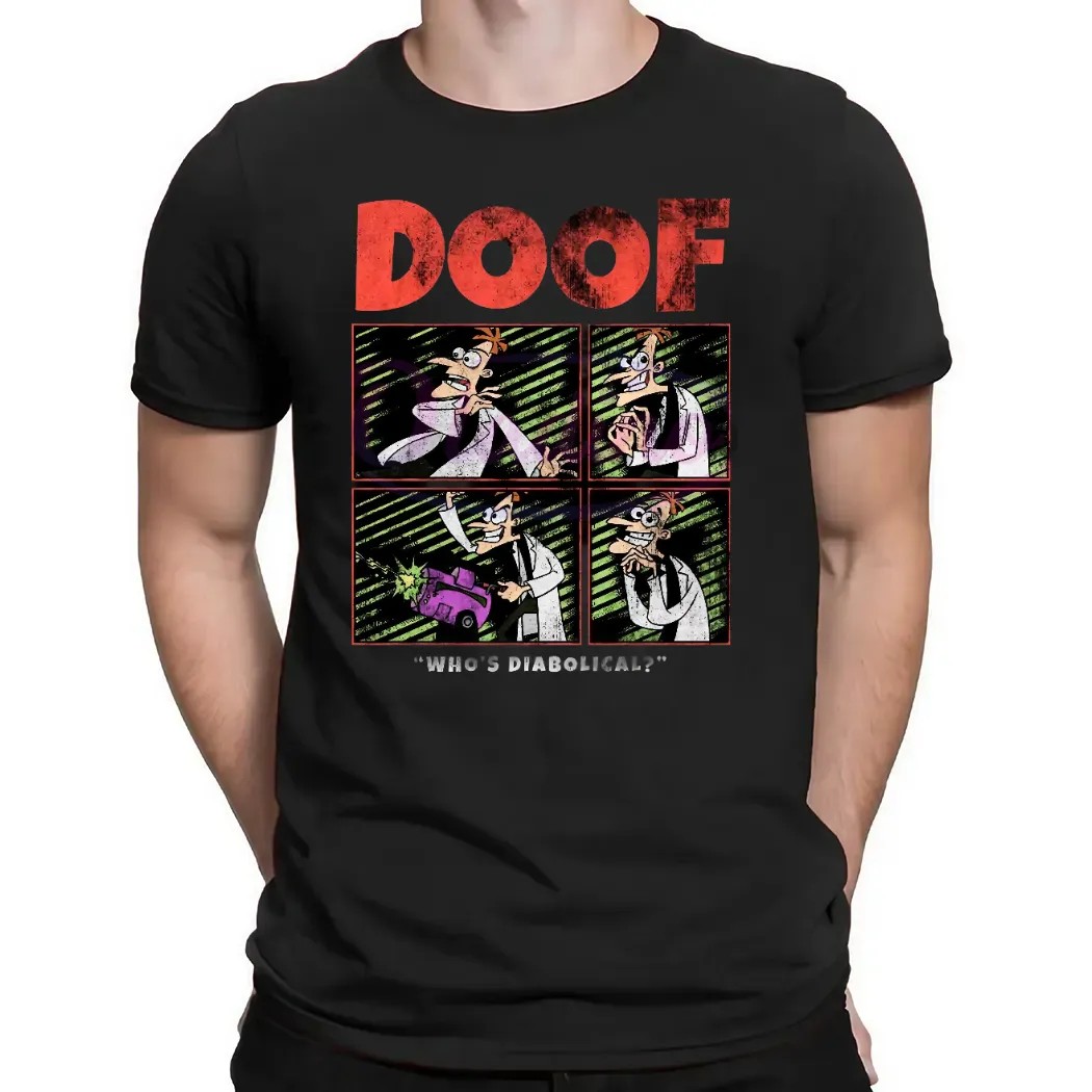 Doofenshmirtz Whos Diabolical Comic Panel Phineas And Ferb Graphic T Shirt