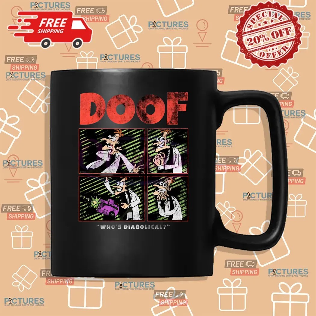 Doofenshmirtz Whos Diabolical Comic Panel Phineas And Ferb Graphic T Shirt