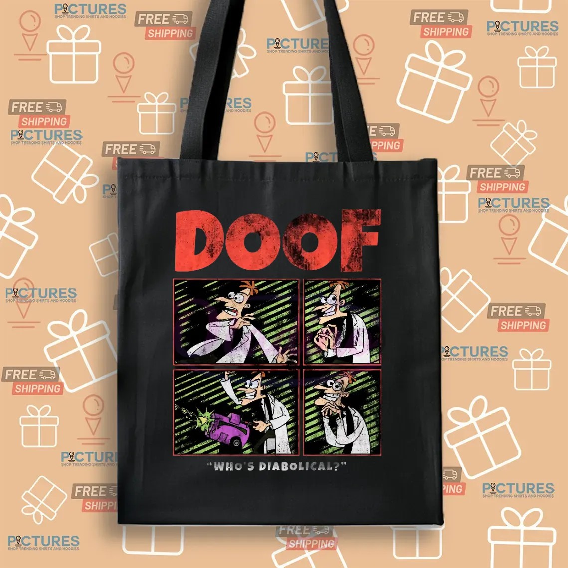 Doofenshmirtz Whos Diabolical Comic Panel Phineas And Ferb Graphic T Shirt