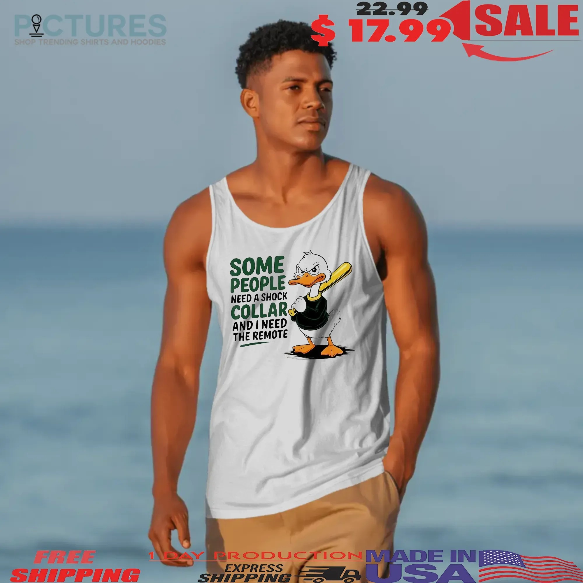 Duck Baseball Some People Need A Shock Collar And I Need The Remote Meme T Shirt