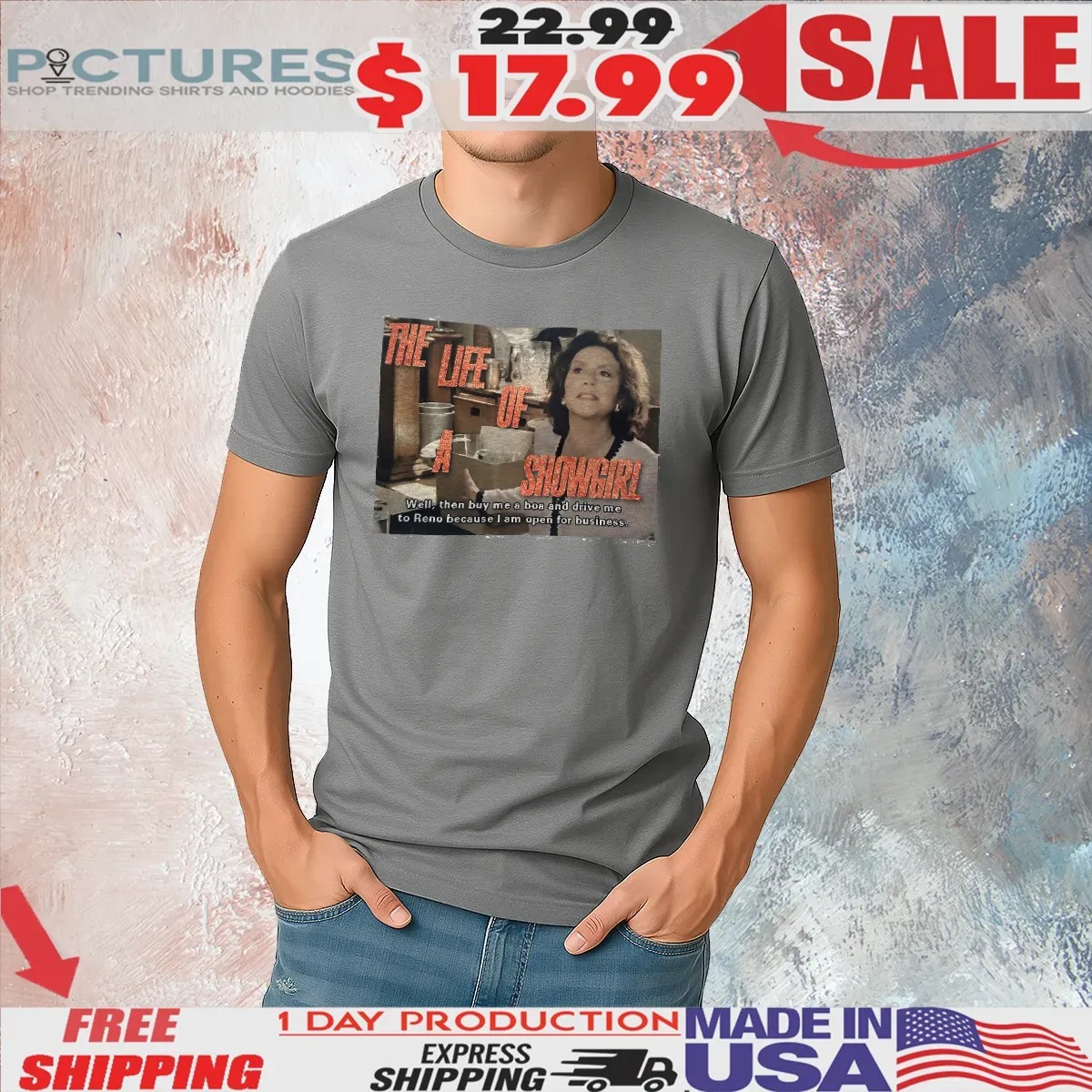 Emily Gilmore The Life Of A Showgirl By Me A Boa And Drive Me To Reno Because I Am Open For Business T Shirt