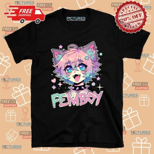 Femboy Cat Anime Graphic T Shirt